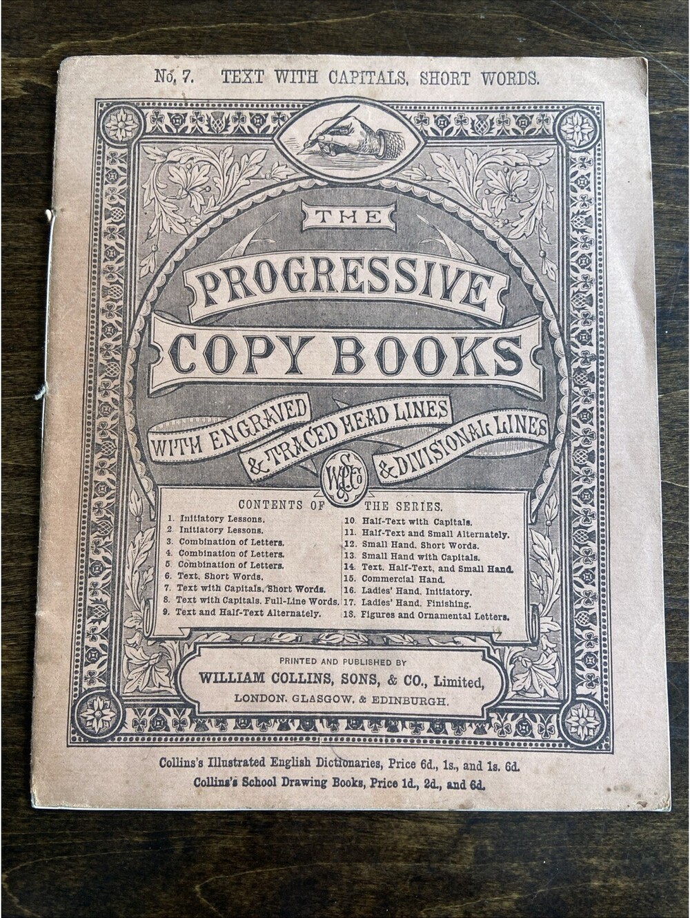 Progressive Copy Book No 7 Cursive Writing Practice Book 1878